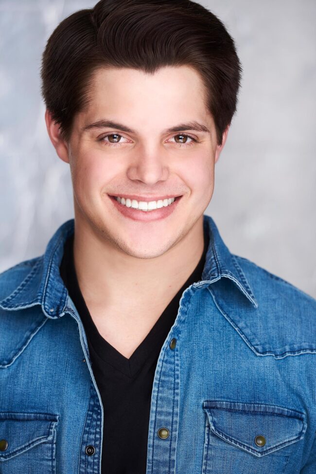 Male actor headshot in Los Angeles, bright comedic casting photo with a friendly smile for agents, managers, auditions, online casting profiles, and acting submissions
